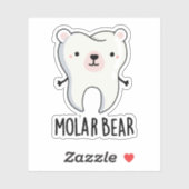 Molar Bear Funny Tooth Puff Aufkleber (Blatt)
