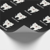 Molar Bear Funny Tooth Puff Dark BG Geschenkpapier (Ecke)