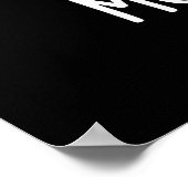 Molar Bear Funny Tooth Puff Dark BG Poster (Ecke)