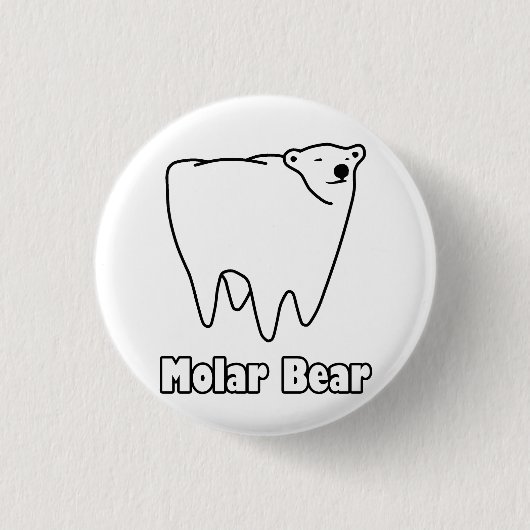 Molar Bear Polar Tooth Bear Button (Vorderseite)