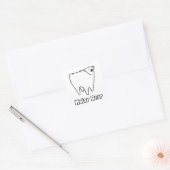Molar Bear Polar Tooth Bear Quadratischer Aufkleber (Umschlag)