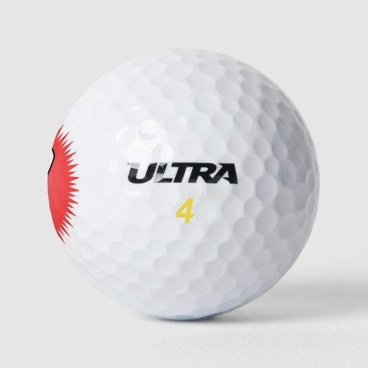 Molar frisch auf roter Sternexplosion extrahiert Golfball (Logo)