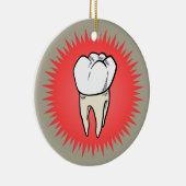 Molar frisch auf roter Sternexplosion extrahiert Keramik Ornament (Rechts)