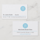 Molar Tooth First Aid Herz Dentist Business Cards Visitenkarte (Vorne/Hinten)