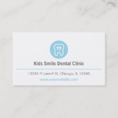 Molar Tooth First Aid Herz Dentist Business Cards Visitenkarte (Rückseite)