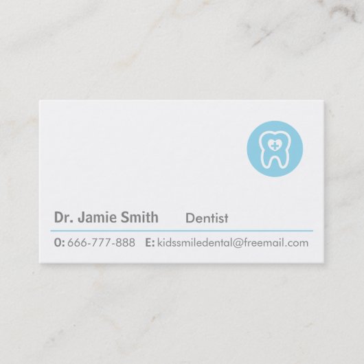 Molar Tooth First Aid Herz Dentist Business Cards Visitenkarte (Vorderseite)