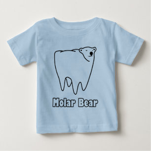 Molarer Bärn-polarer Zahn-Bär Baby T-shirt