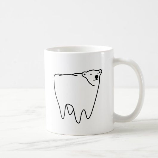 Molarer Bärn-polarer Zahn-Bär Kaffeetasse (Rechts)