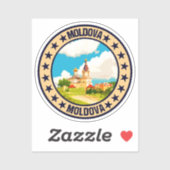 Moldau Aufkleber (Blatt)