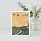 Moldau Berühmter Reiseort Illustration Postkarte (Stehend Vorderseite)