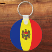 Moldau Fisheye Flag Schlüsselanhänger (Vorderseite)