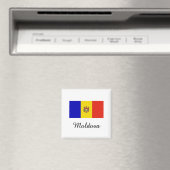 Moldau-Flag-Design Magnet (In Situ (Geschirrspüler))
