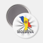Moldau Flag Karte 2.0 Magnet (Vorderseite/Rückseite)