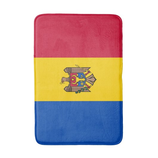 Moldau-Flagge Badematte (Vorderseite Vertikal)