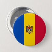 Moldau-Flagge Button (Vorne & Hinten)