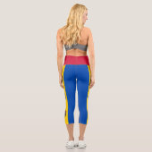 Moldau-Flagge Capri Leggings (Rückseite)