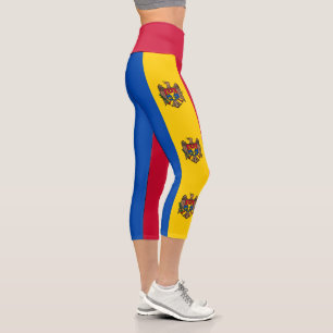 Moldau-Flagge Capri Leggings