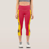 Moldau-Flagge Capri Leggings (Vorderseite)