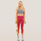 Moldau-Flagge Capri Leggings (Vorderseite)