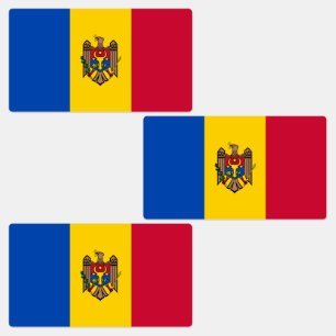 Moldau-Flagge Etiketten