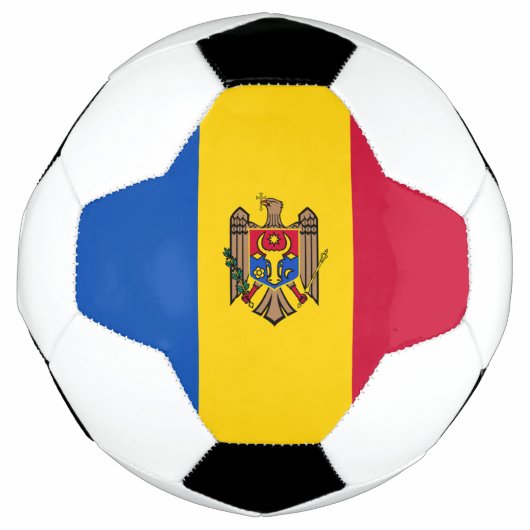 Moldau-Flagge Fußball (Vorderseite)