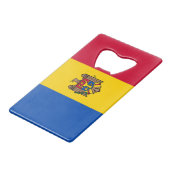Moldau-Flagge Geldbeutel Flaschenöffner (Vorderseite Schrägansicht)