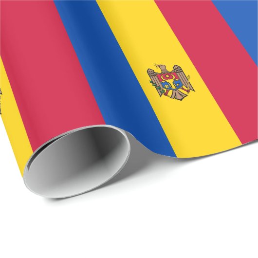 Moldau-Flagge Geschenkpapier (Rolleneckpunkt)