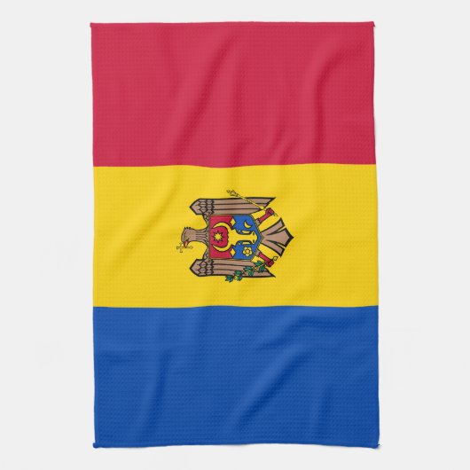 Moldau-Flagge Geschirrtuch (Vertikal)