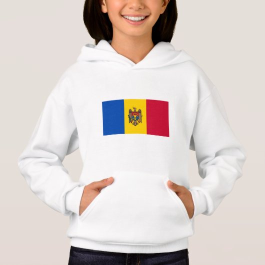 Moldau-Flagge Hoodie (Vorderseite)