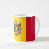 Moldau-Flagge Kaffeetasse (VorderseiteRechts)