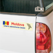 Moldau Flagge + Karte Autoaufkleber (Auf Lkw)