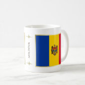 Moldau Flagge + Karte Tasse (VorderseiteRechts)