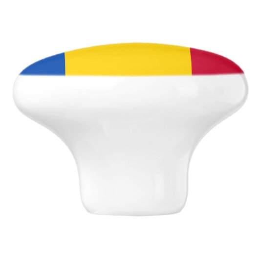 Moldau-Flagge Keramikknauf (Seitenansicht)