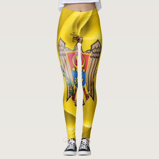 Moldau-Flagge Leggings (Vorderseite)