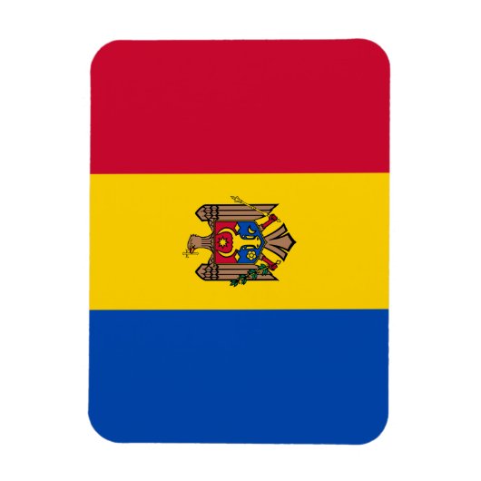 Moldau-Flagge Magnet (Vertikal)
