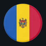 Moldau-Flagge Magnet<br><div class="desc">Patriotische Flagge der Republik Moldau.</div>