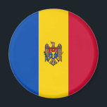 Moldau-Flagge Magnet<br><div class="desc">Patriotische Flagge der Republik Moldau.</div>