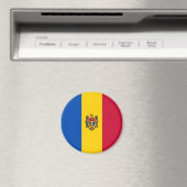 Moldau-Flagge Magnet (In Situ (Geschirrspüler))