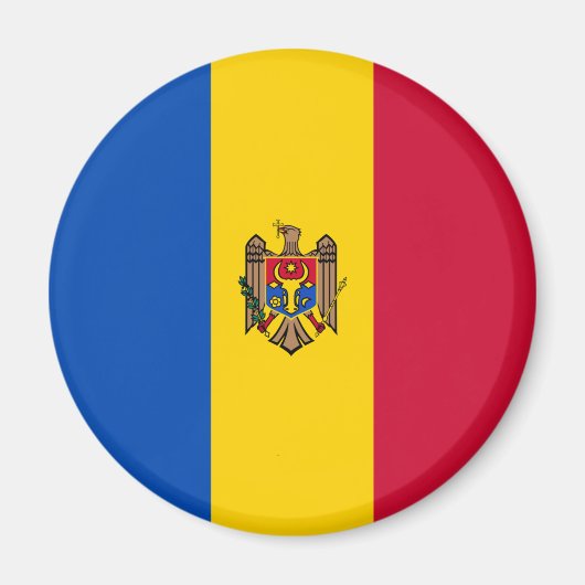 Moldau-Flagge Magnet (Vorne)