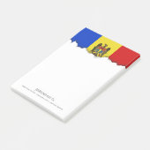 Moldau-Flagge Post-it Klebezettel (angewinkelt)