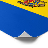 Moldau-Flagge Poster (Ecke)