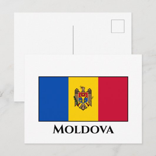 Moldau-Flagge Postkarte (Vorne/Hinten)