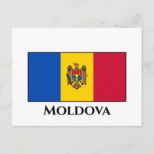 Moldau-Flagge Postkarte (Vorderseite)