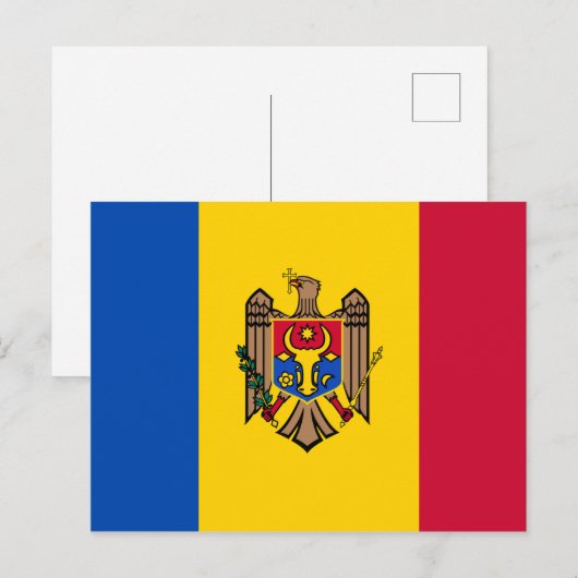 Moldau-Flagge Postkarte (Vorne/Hinten)
