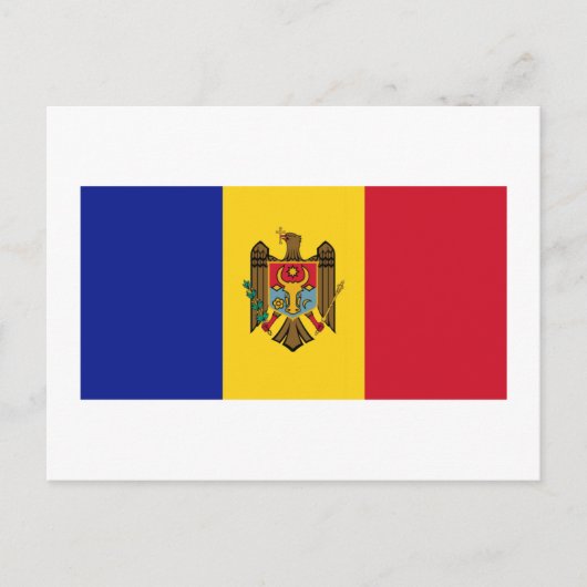 Moldau-Flagge Postkarte (Vorderseite)