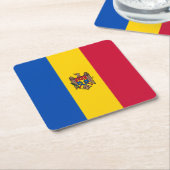 Moldau-Flagge Rechteckiger Pappuntersetzer (angewinkelt)