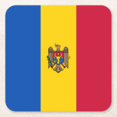 Moldau-Flagge Rechteckiger Pappuntersetzer (Vorderseite)