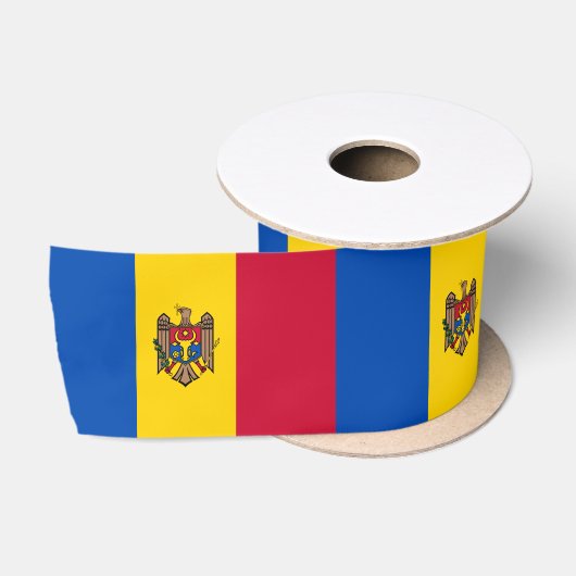 Moldau-Flagge Satinband (Spule)