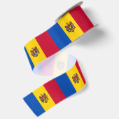 Moldau-Flagge Satinband (Rückseite)