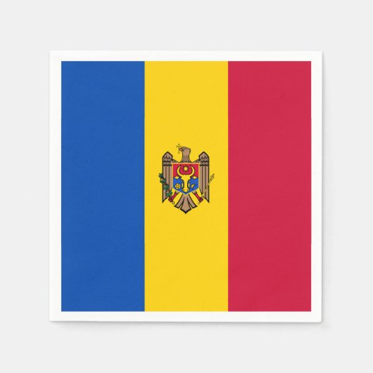 Moldau-Flagge Serviette (Vorderseite)